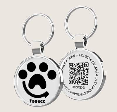 Chapa QR metálica para mascotas